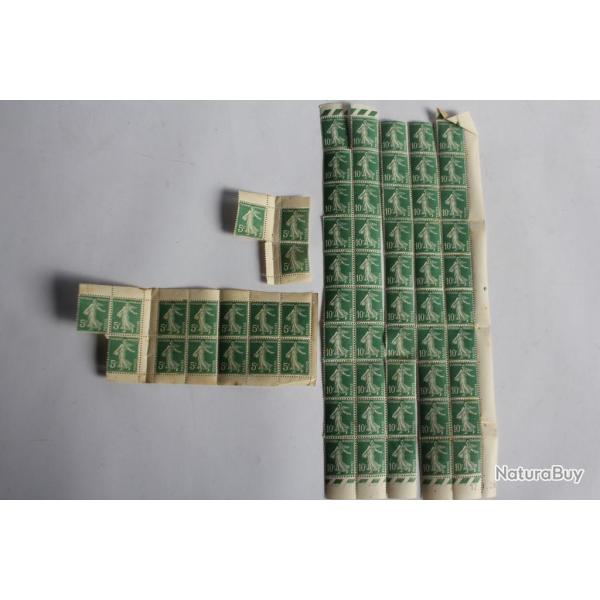 Timbres France semeuse 1907 1920 neufs