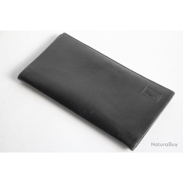 SWISSAIR Porte cartes cuir noir Aviation