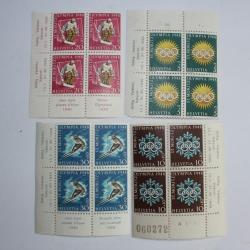 Timbres Suisse Jo Saint-Moritz 1948 bloc x4 neufs