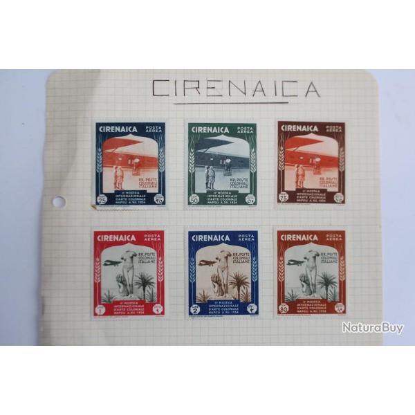 Timbres colonie Italie Cirenaica 1934