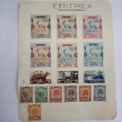 Timbres colonie Italie Eritrea 1924 et 1934