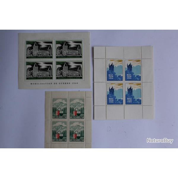 Vignettes Suisse militaire 1941 neufs