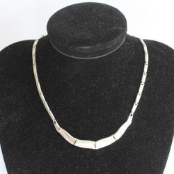 Collier argent massif nacre rose Bijoux
