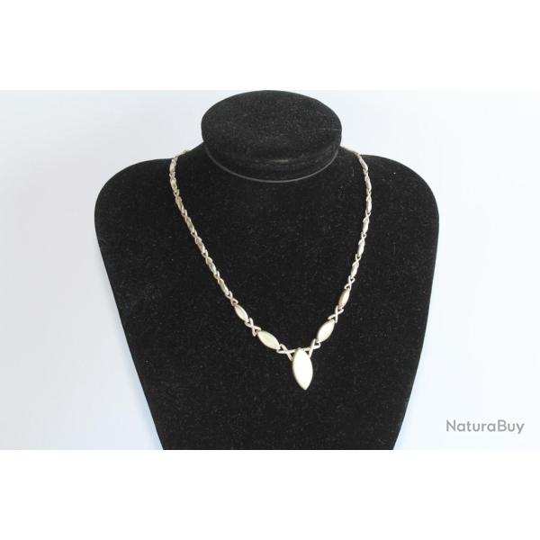 Collier argent massif nacre Bijoux