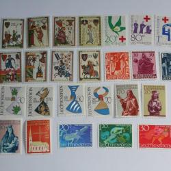 Timbres Lichtenstein neufs entre 1960 et 1970