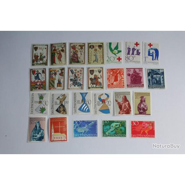 Timbres Lichtenstein neufs entre 1960 et 1970