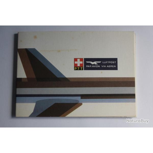 Timbres suisse 1981 cinquantenaire Swissair Enveloppes oblit�r�es