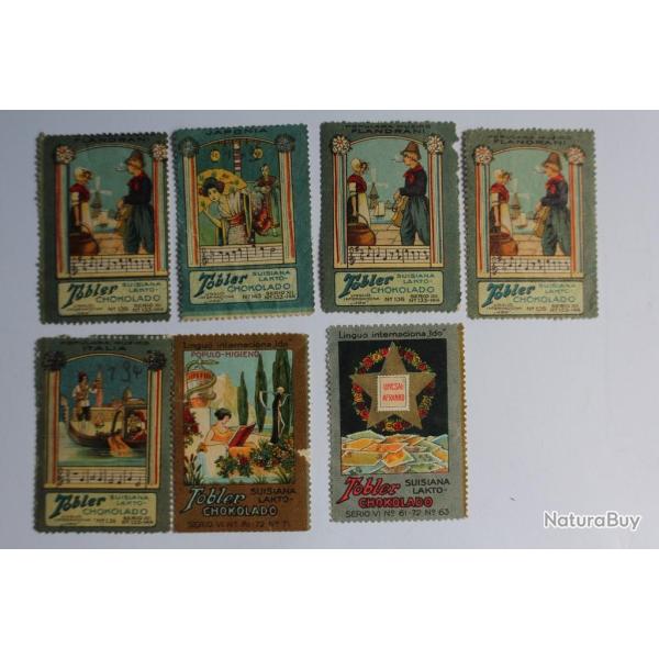 Vignettes suisse Chocolat Tobler chokolado Musique