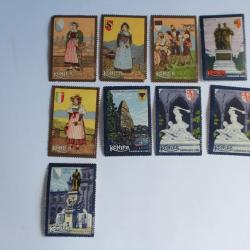 Vignettes suisse Kohler chocolats fins série statue et costume