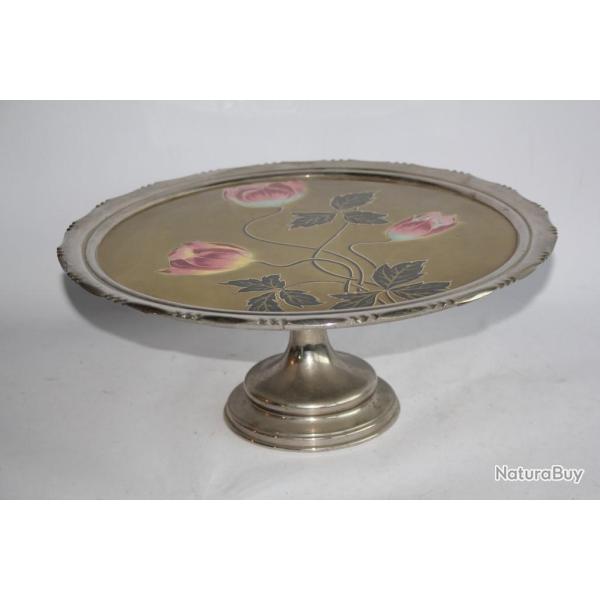 Plat � tarte fa�ence sur pied