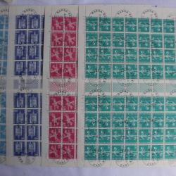 Timbres Suisse 4 planches tête bêche oblitérés 1960