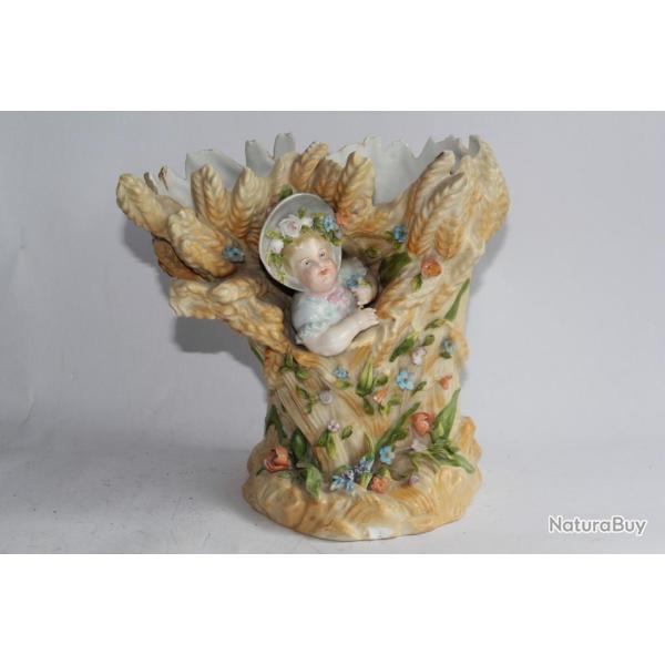 MEISSEN Vase bouqueti�re porcelaine