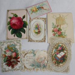 Images chromo découpées gaufrées XIXe siècle