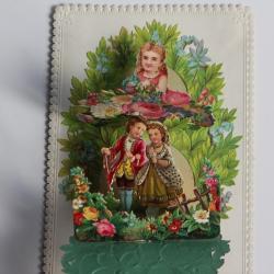 Image chromo dépliant XIXe siècle diorama