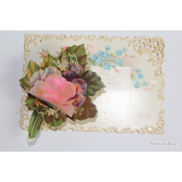 Image chromo � syst�me XIXe si�cle Bouquet de fleurs