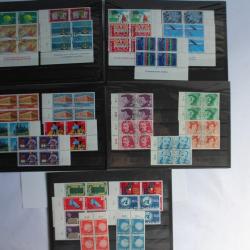 Timbres Suisse série de blocs 1968 1969 1970