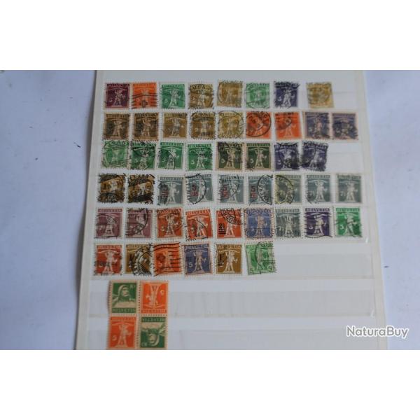 Timbres Suisse Fils de Tell 1909-1933