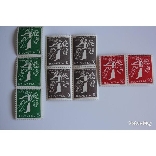 Timbres Suisse s�rie Exposition nationale 1939
