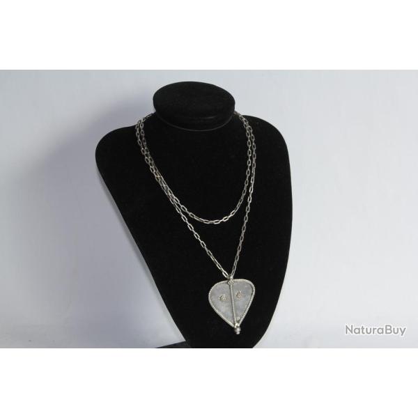 Collier Pendentif ethnique argent