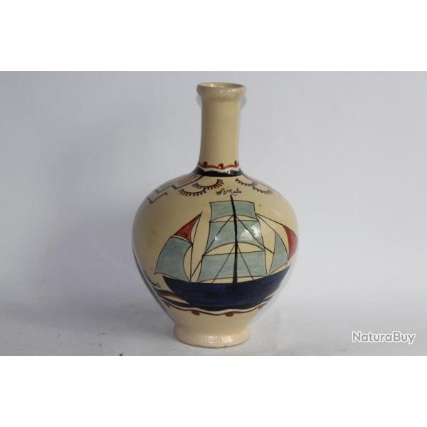 Vase fa�ence St Malo Henri Delcourt