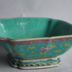 Coupe porcelaine émaillée Tongzhi Nian Zhi Chine