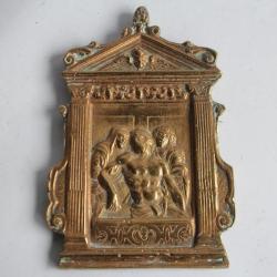 Baiser-de-paix bronze XVIIe / XVIIIe siècle