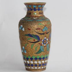 Vase émaux cloisonnés Chine