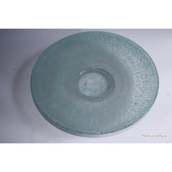 DAUM NANCY France Art d�co grande coupe plate sur talon