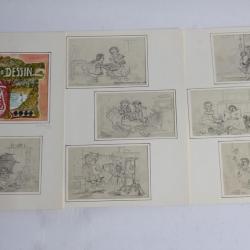Album Dessins originaux Enfants A. Millioud 1878