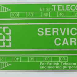 Télécarte de service Landis & Gyr Service Card 326B Royaume-Uni