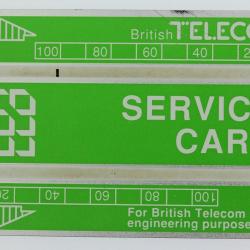 Télécarte de service Landis & Gyr Service Card 343K Royaume-Uni