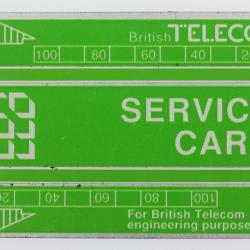 Télécarte de service Landis & Gyr Service Card 321B Royaume-Uni