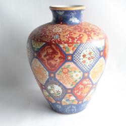 Grand vase porcelaine émaillé Imari Chine
