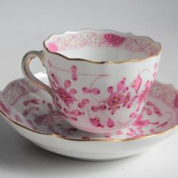 MEISSEN Tasse à café porcelaine Indian Flowers XIXe siècle