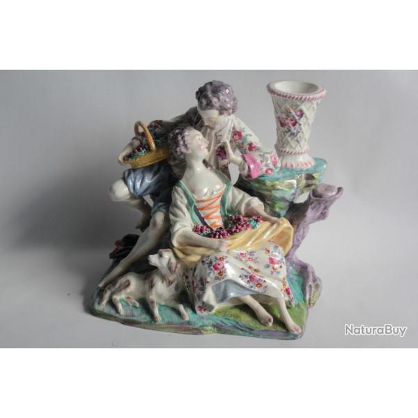 Groupe porcelaine Mennecy XVIIIe si�cle