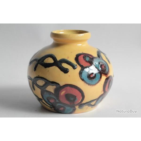 Vase terre verniss�e SISPA Emile SIMONOD Savoie