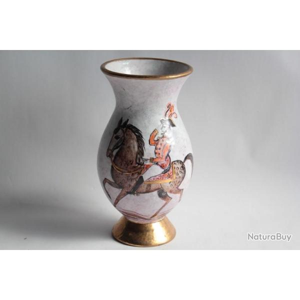 Vase c�ramique AZ Gen�ve Suisse Cavalier