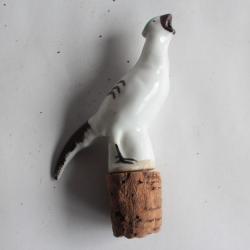 Ancien Bouchon porcelaine bec verseur oiseau