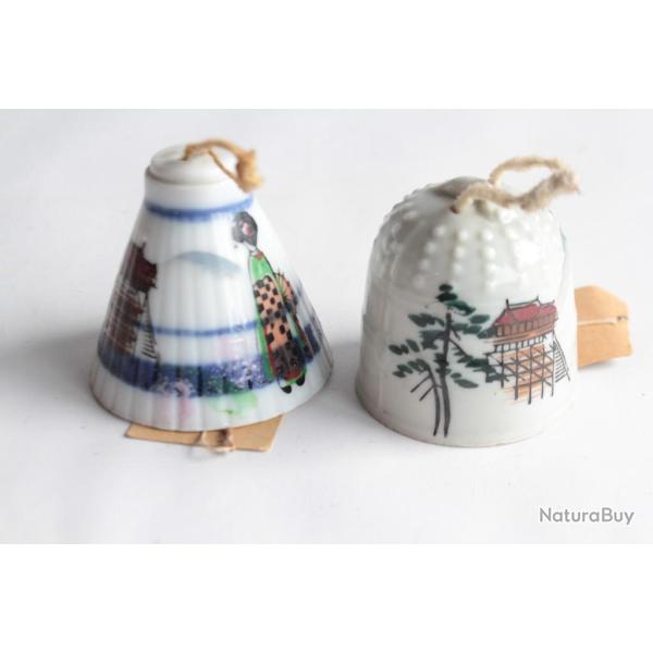 Anciennes cloches porcelaine carillon Japon