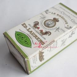 Boîte à cigarettes tôle papier lithographié ED. LAURENS Khédive n°12 tabac