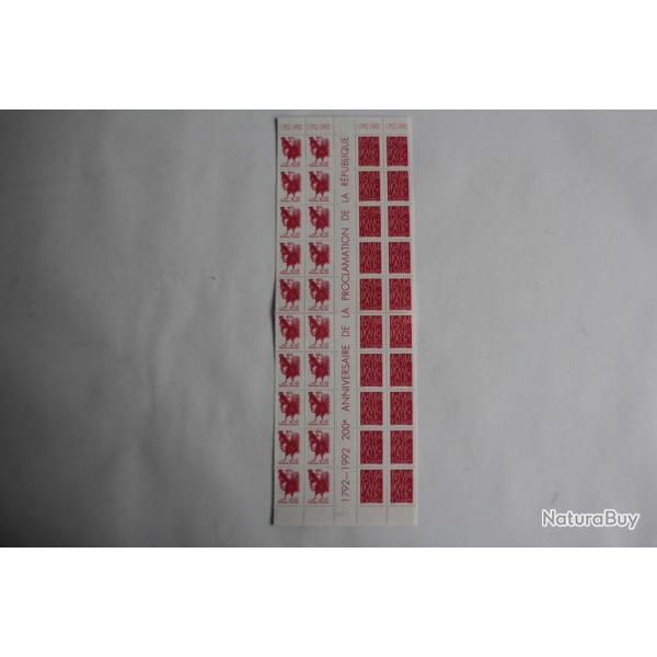 Timbres France bande 40 timbres 200e proclamation de la r�publique neufs