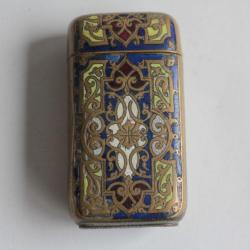 Boite à feu boite d'allumettes émaux cloisonnés Pyrogène