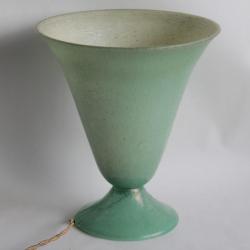 Lampe verre bullé 1900