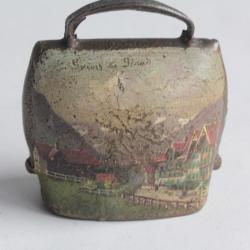 Ancienne cloche peint paysage Souvenir Montagne Suisse