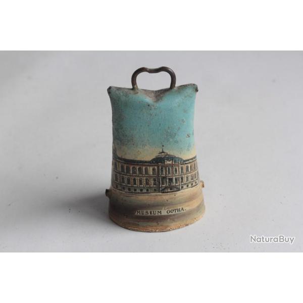 Ancienne cloche peint paysage Souvenir Mus�e Gotha Suisse