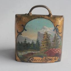 Ancienne cloche peint paysage Souvenir Montagne Suisse Aareschlucht