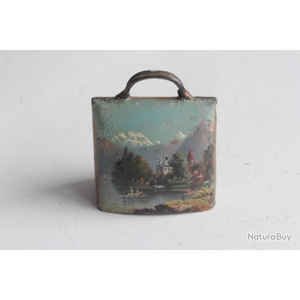 Ancienne cloche peint paysage Souvenir Montagne Suisse