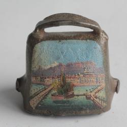 Ancienne cloche peint paysage Souvenir Montagne Suisse Genève