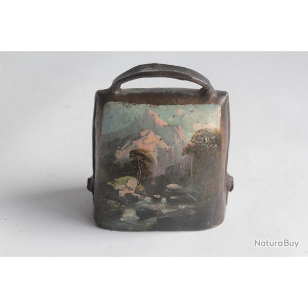 Ancienne cloche peint paysage Souvenir Montagne