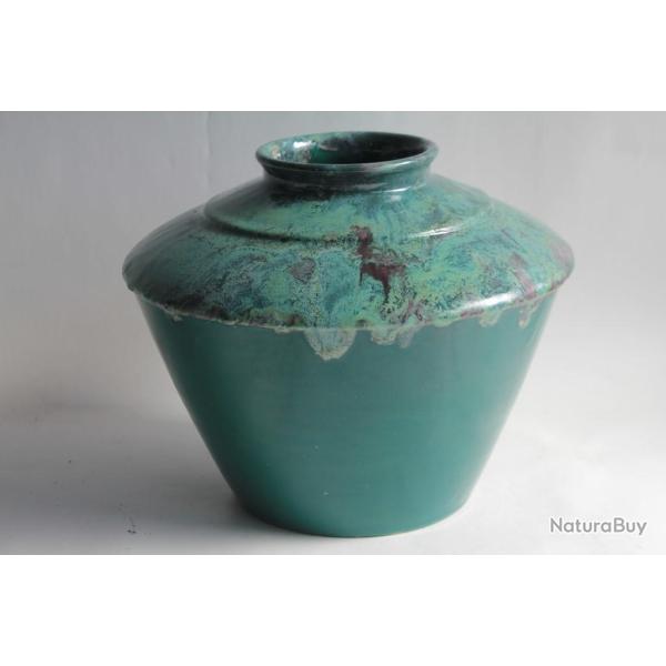 PRIMAVERA Vase gr�s �maill� C.A.B. C�ramique d'Art de Bordeaux